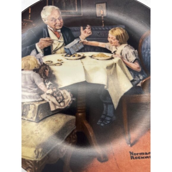 1985 Knowles Norman Rockwell Plate The Gourmet 8.5" Bradex 84-R70-3.9 With Box - Picture 5 of 6